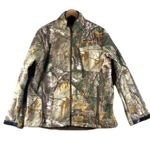 Realtree Xtra Camouflage Zip-Up Jacket L With Pockets & Adjustable Cuffs